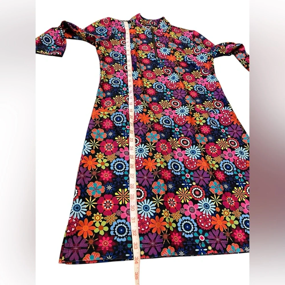 KATHERINE’S WAY DORAL dress in bold blossoms shift dress NWOT size XS UPF 50+ - Picture 8 of 12